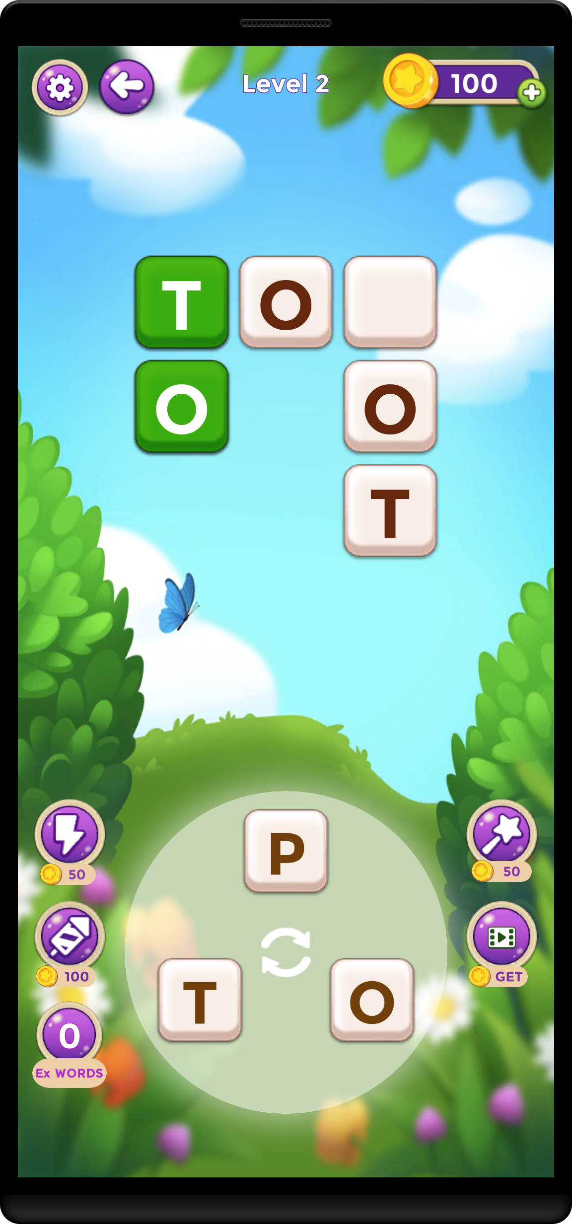 Screenshot of Word Cross Puzzle