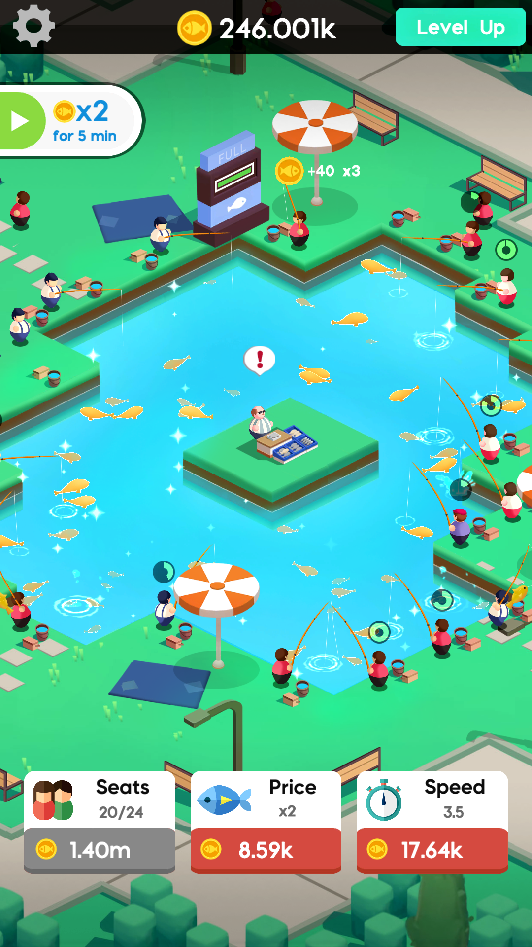 Screenshot 1 of 放置釣り - 釣り場の管理 1.0.8