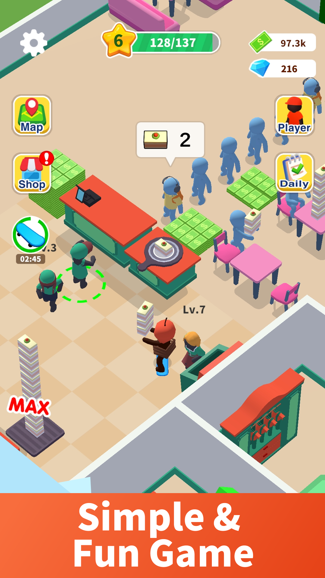 Pizza Shop Tycoon Game Screenshot