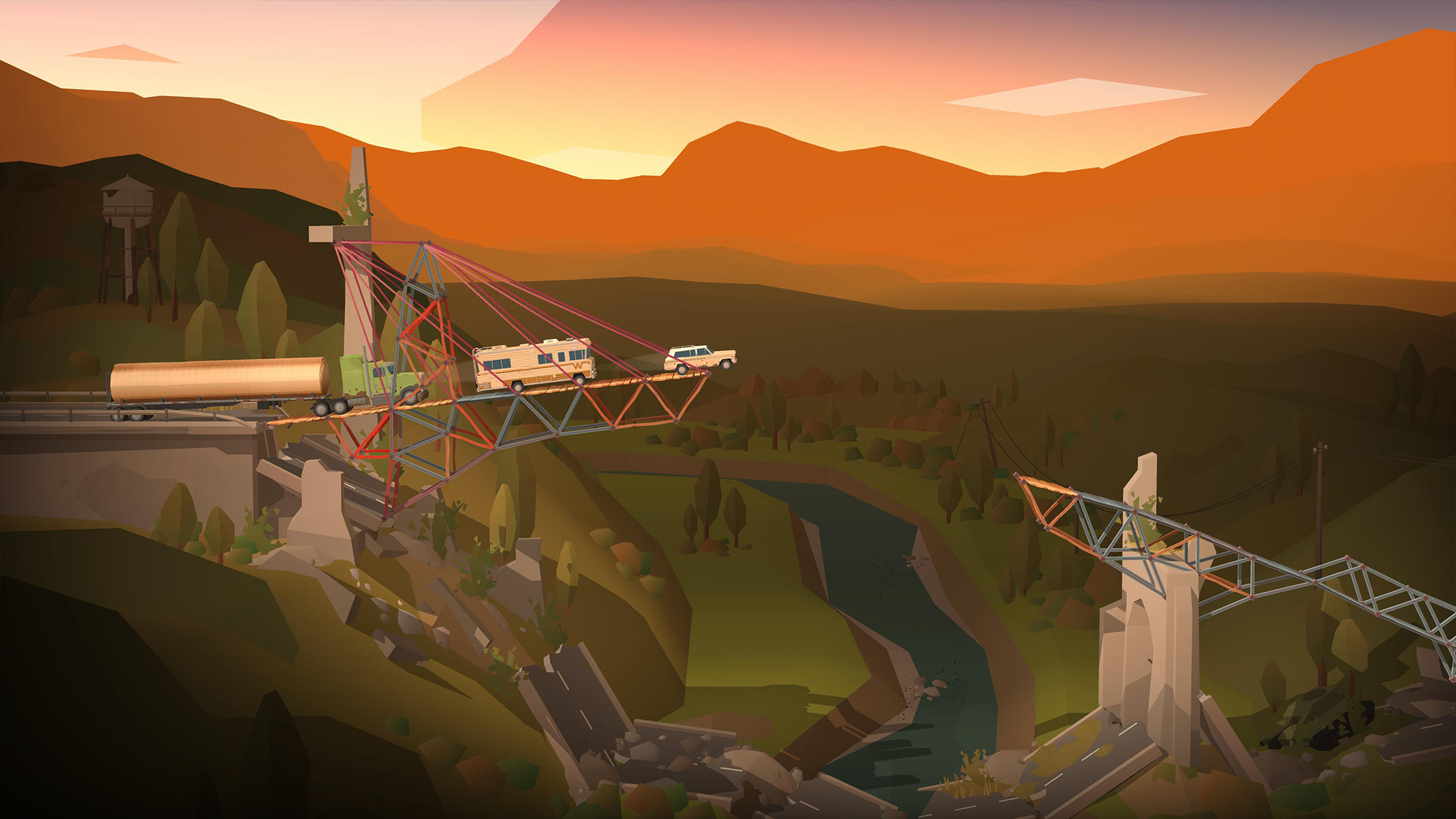 Bridge Constructor: TWD Game Screenshot