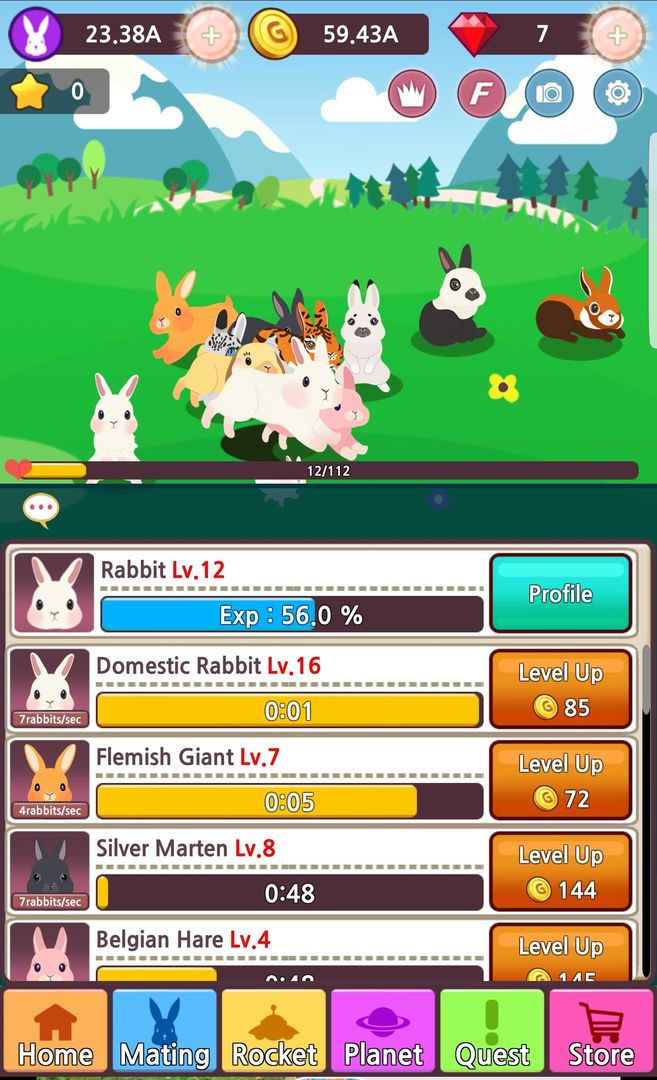 Rabbit Planet:Love of Rabbits ภาพหน้าจอเกม