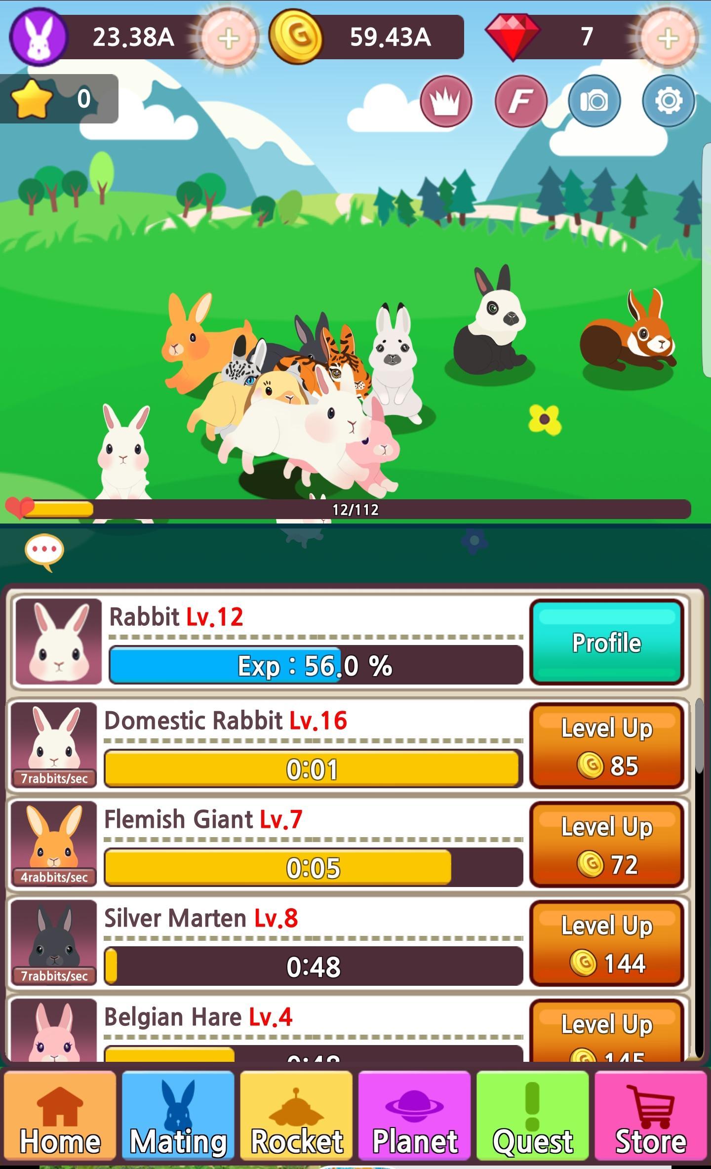 Cuplikan Layar Game Rabbit Planet:Love of Rabbits