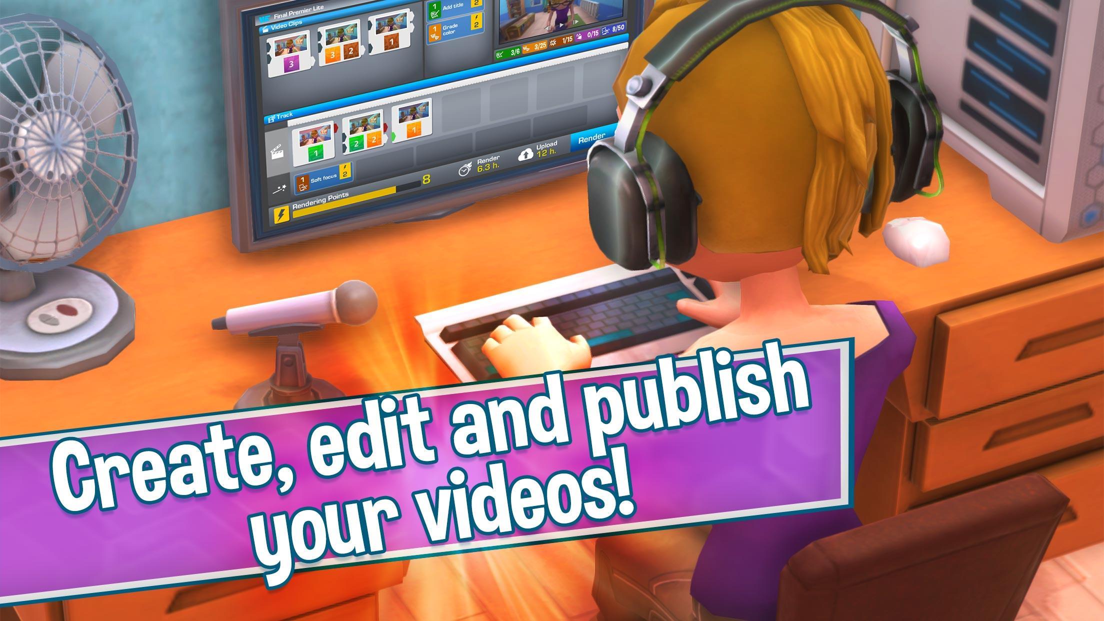 Youtubers Life: Gaming Channel Game Screenshot