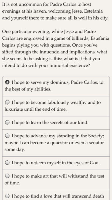 Cuplikan Layar Game Choice of the Vampire