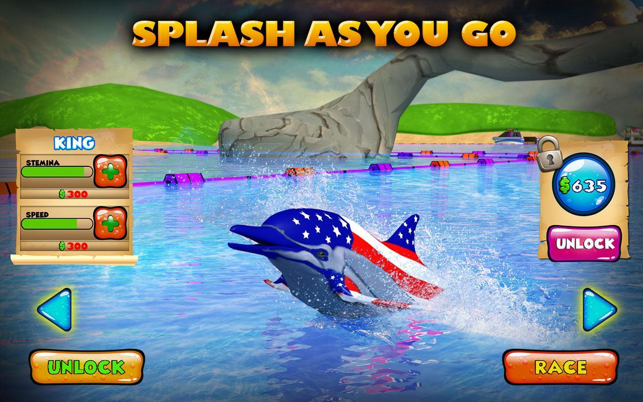Dolphin Racing 3D Game Screenshot
