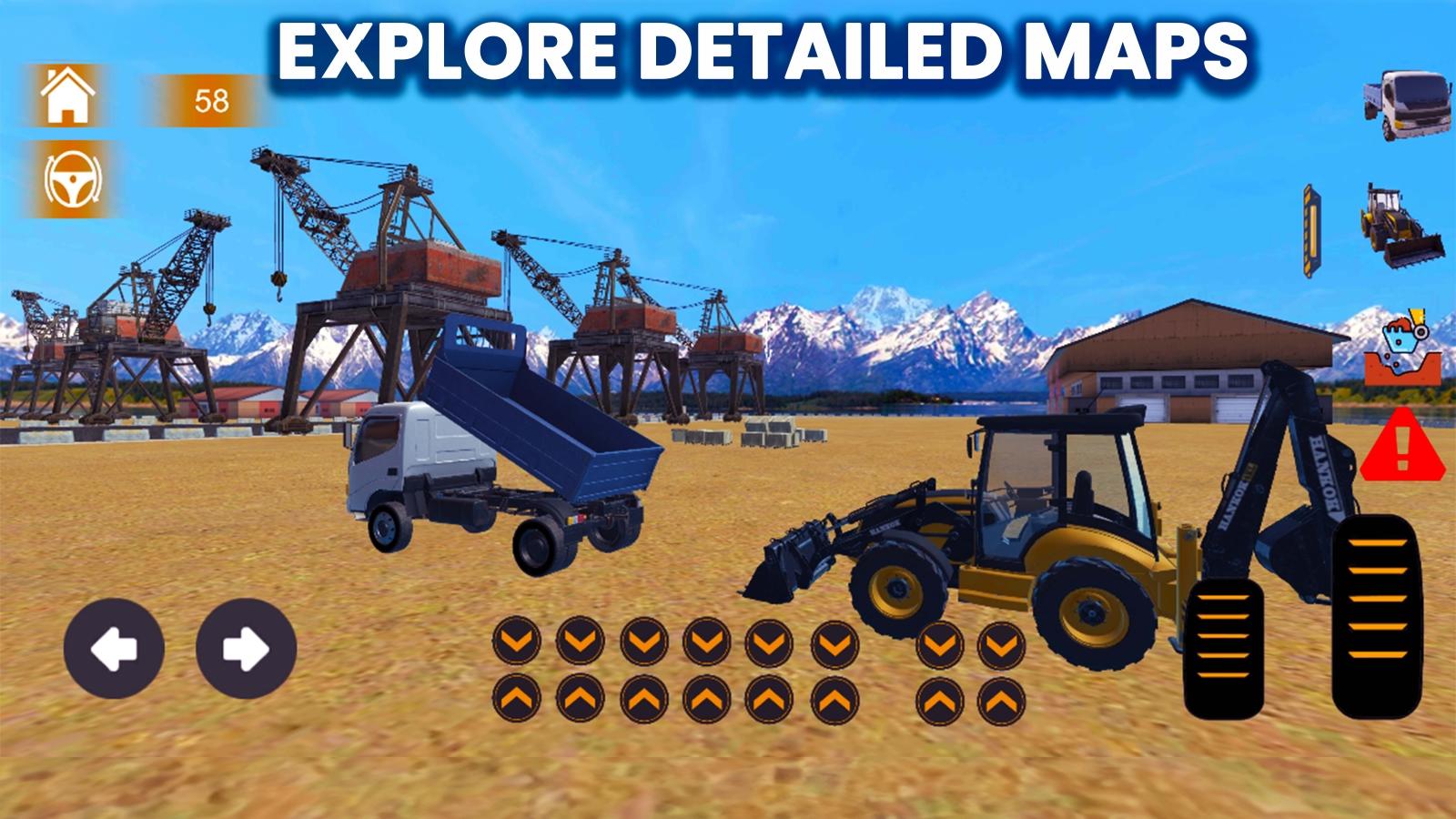 Backhoe Loader Dozer Games Game Screenshot