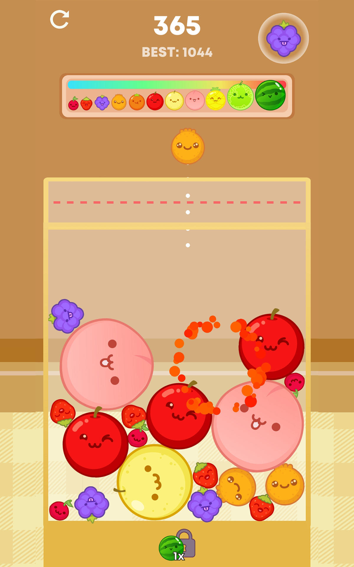 Suika Watermelon Merge Game Screenshot