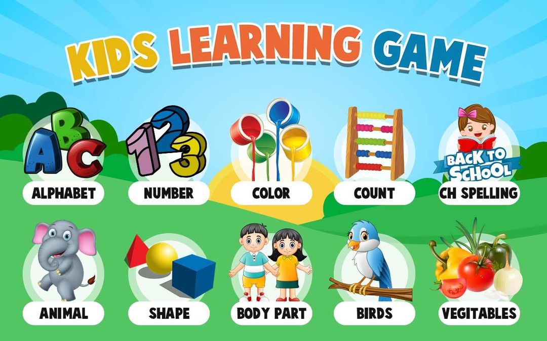 키즈 게임을 배우는 어린이 - 키즈 교육 올인원 게임 스크린 샷