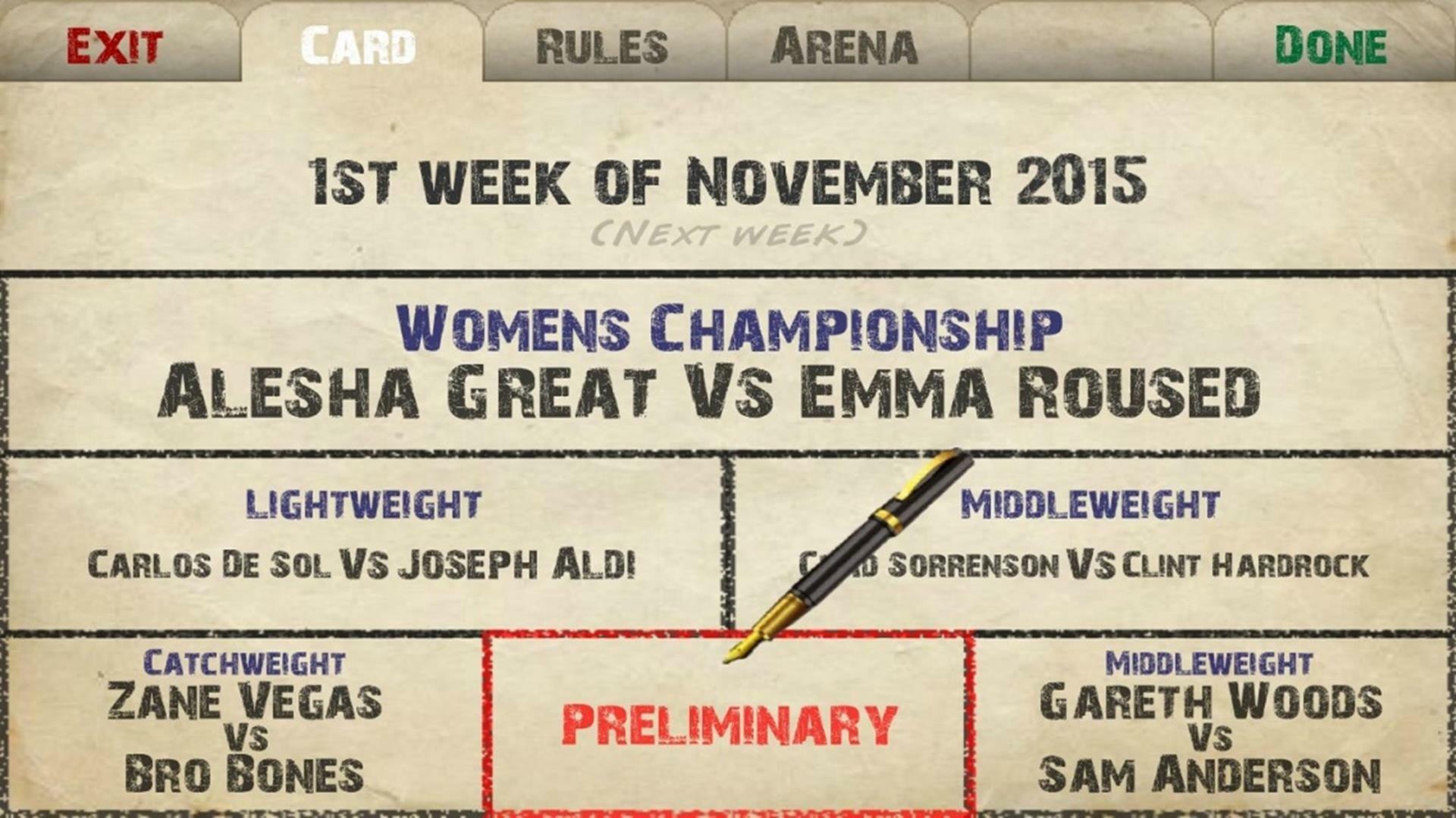 Screenshot of Weekend Warriors MMA