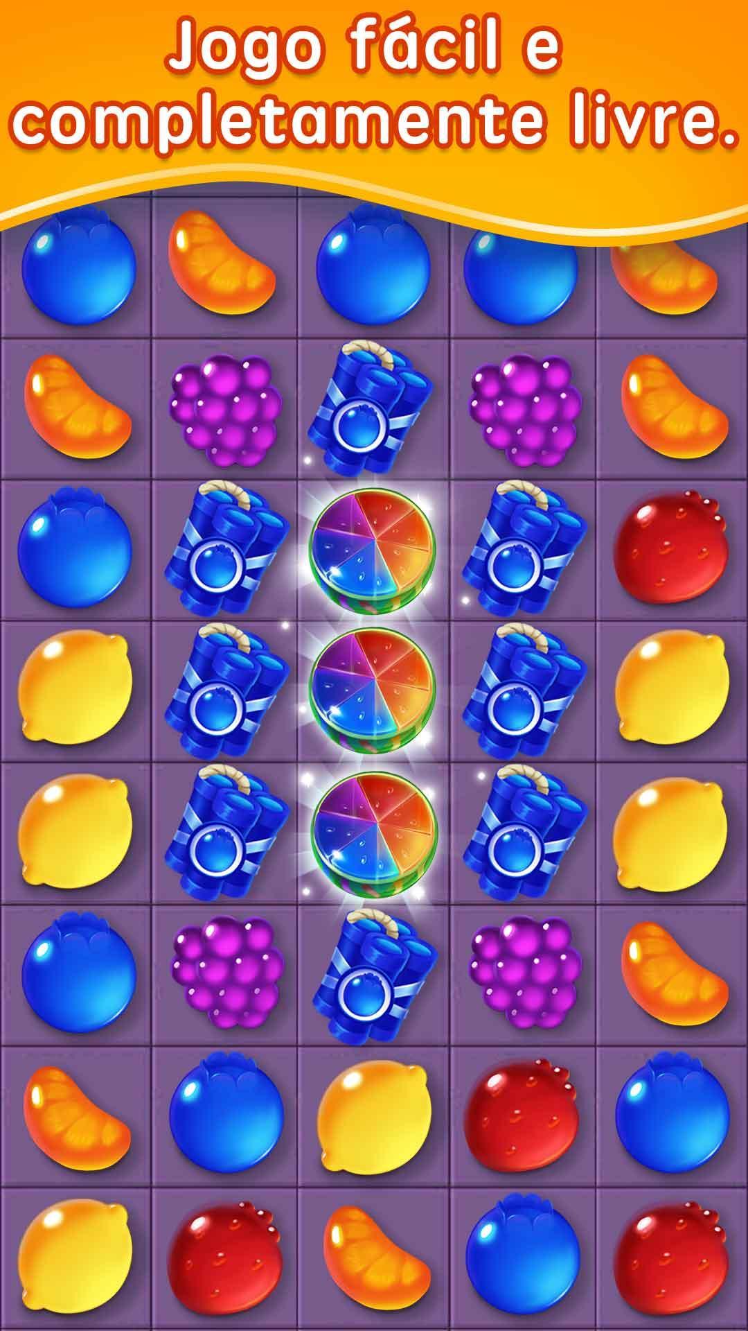 Captura de Tela do Jogo Fruit Candy Blast