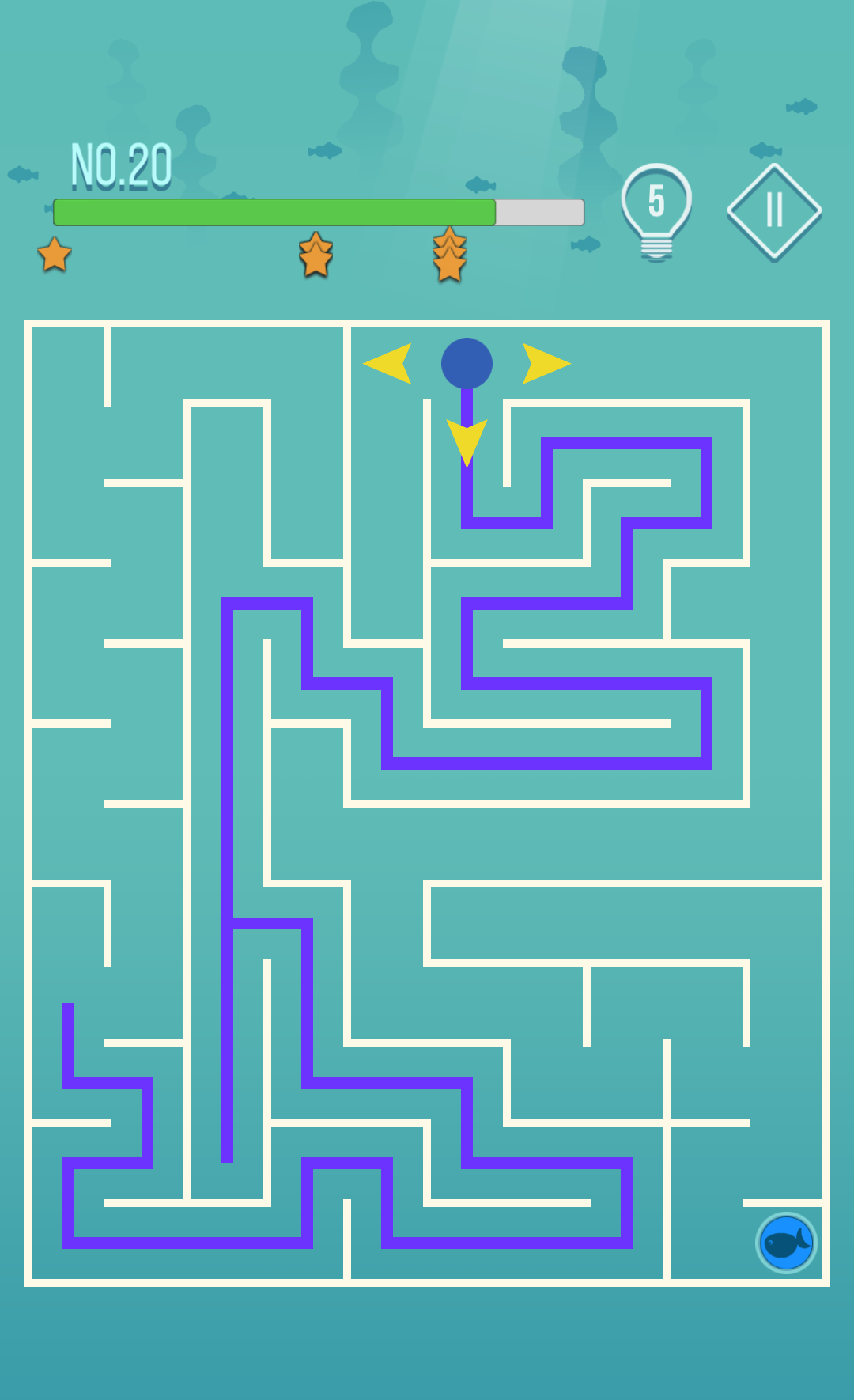 미로찾기-고래와 물고기들 게임 스크린샷