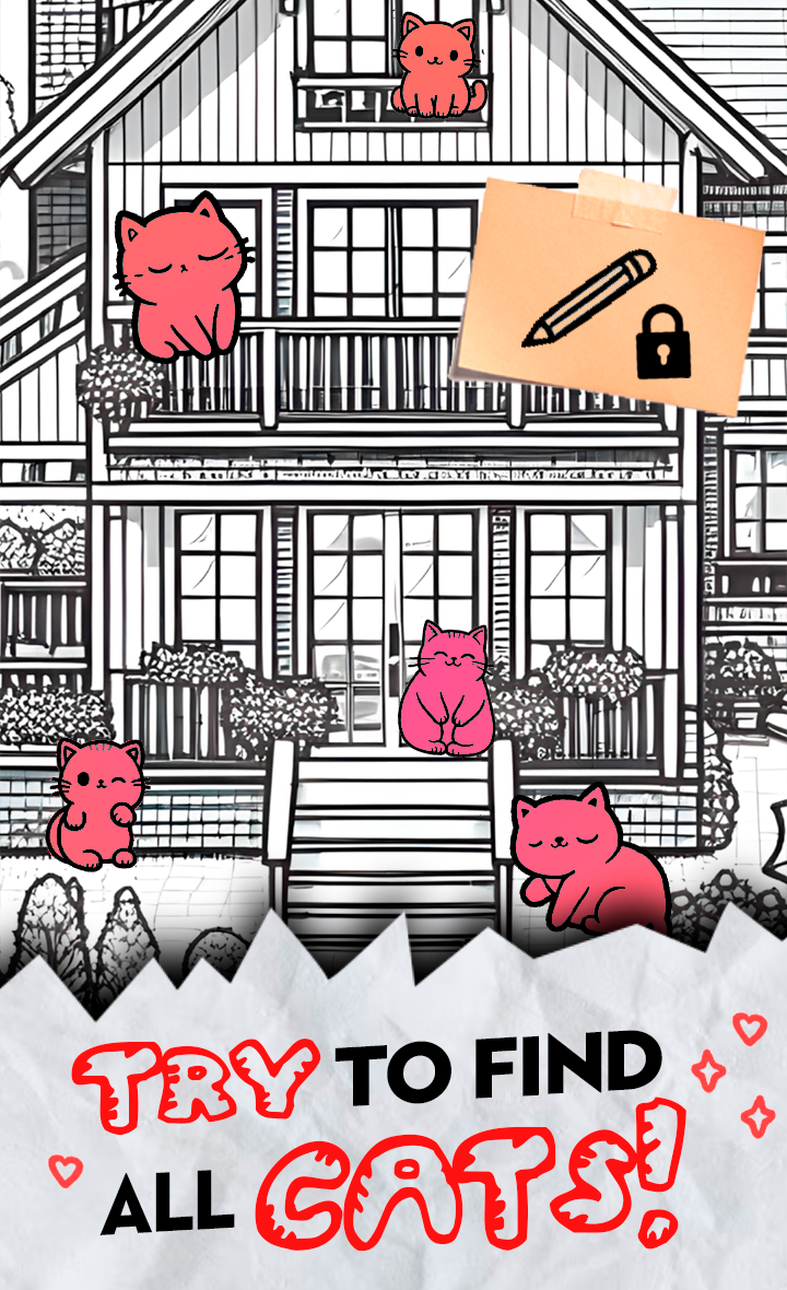 100 Hidden Cats in Garden Game Screenshot