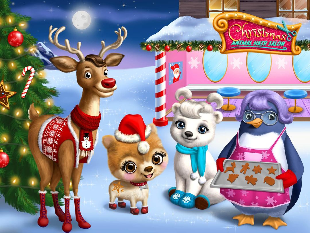 Christmas Animal Hair Salon screenshot game