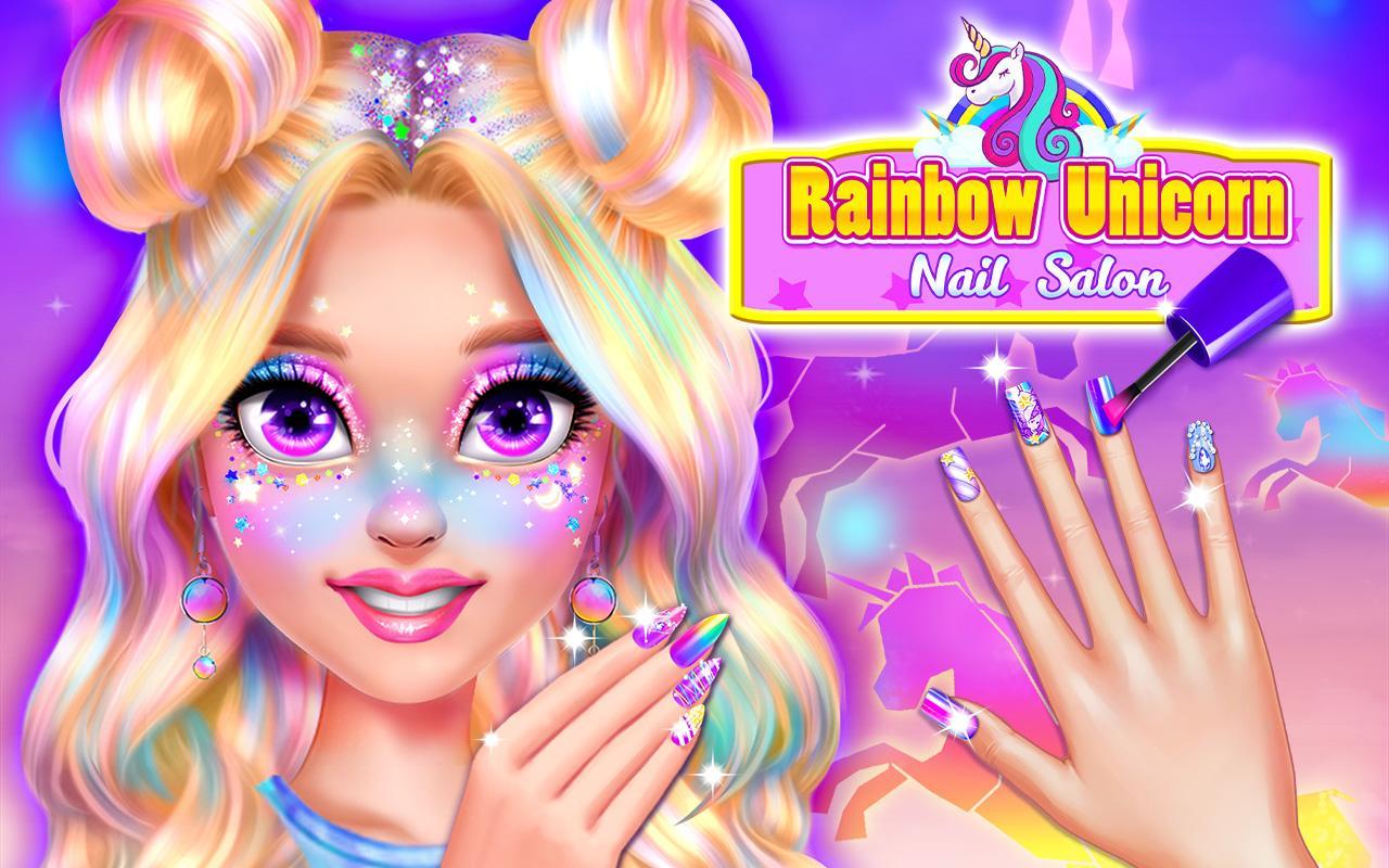 Скриншот игры Rainbow Unicorn Nail Beauty Ar