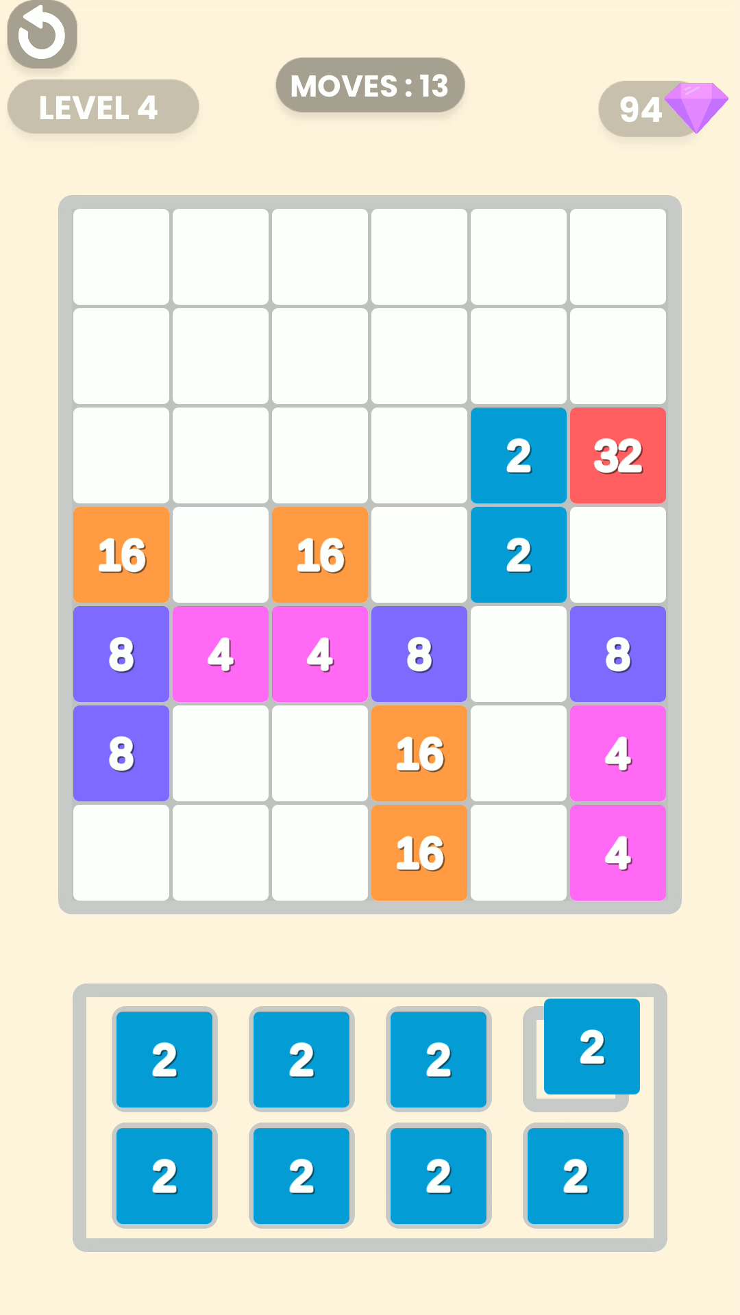 Merge and Match 2048 Game Screenshot
