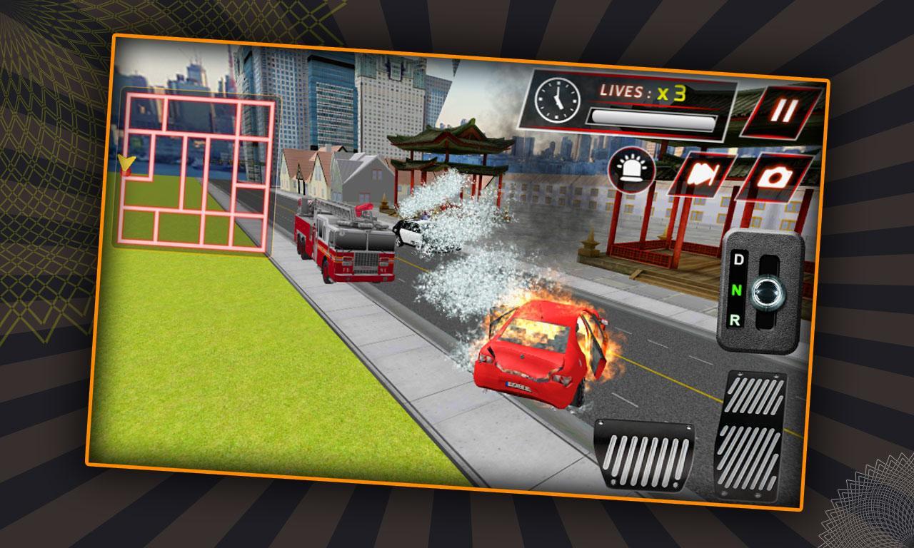 Screenshot 1 of Simulador de camión de bomberos de Chinatown 1.0