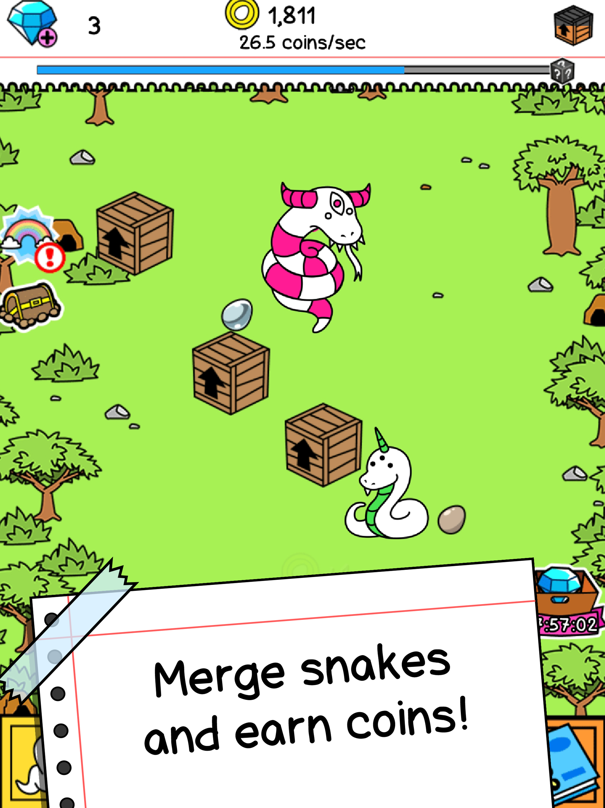 Snake Evolution: Idle Merge IO ภาพหน้าจอเกม