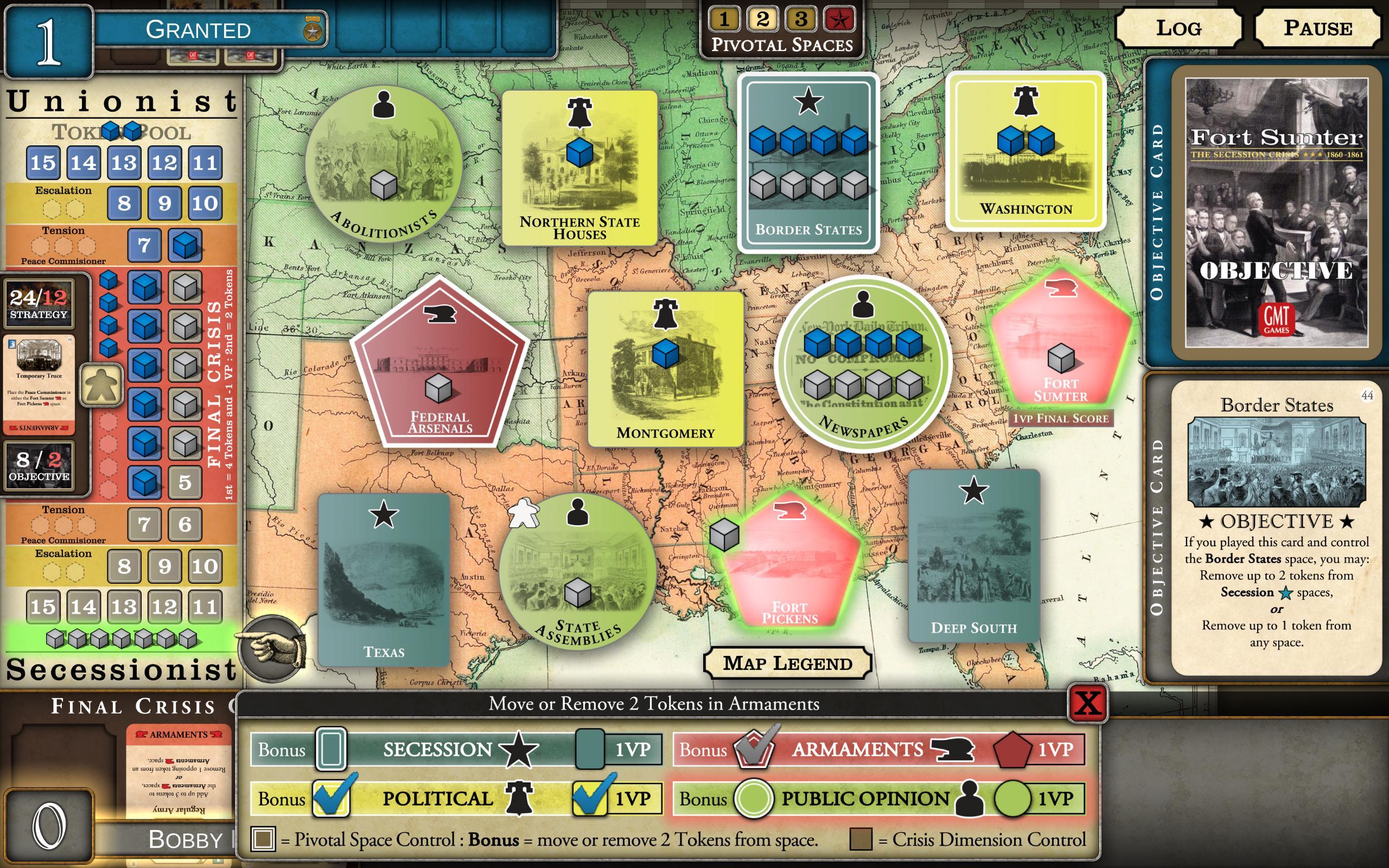 Captura de Tela do Jogo Fort Sumter: The Secession Cri