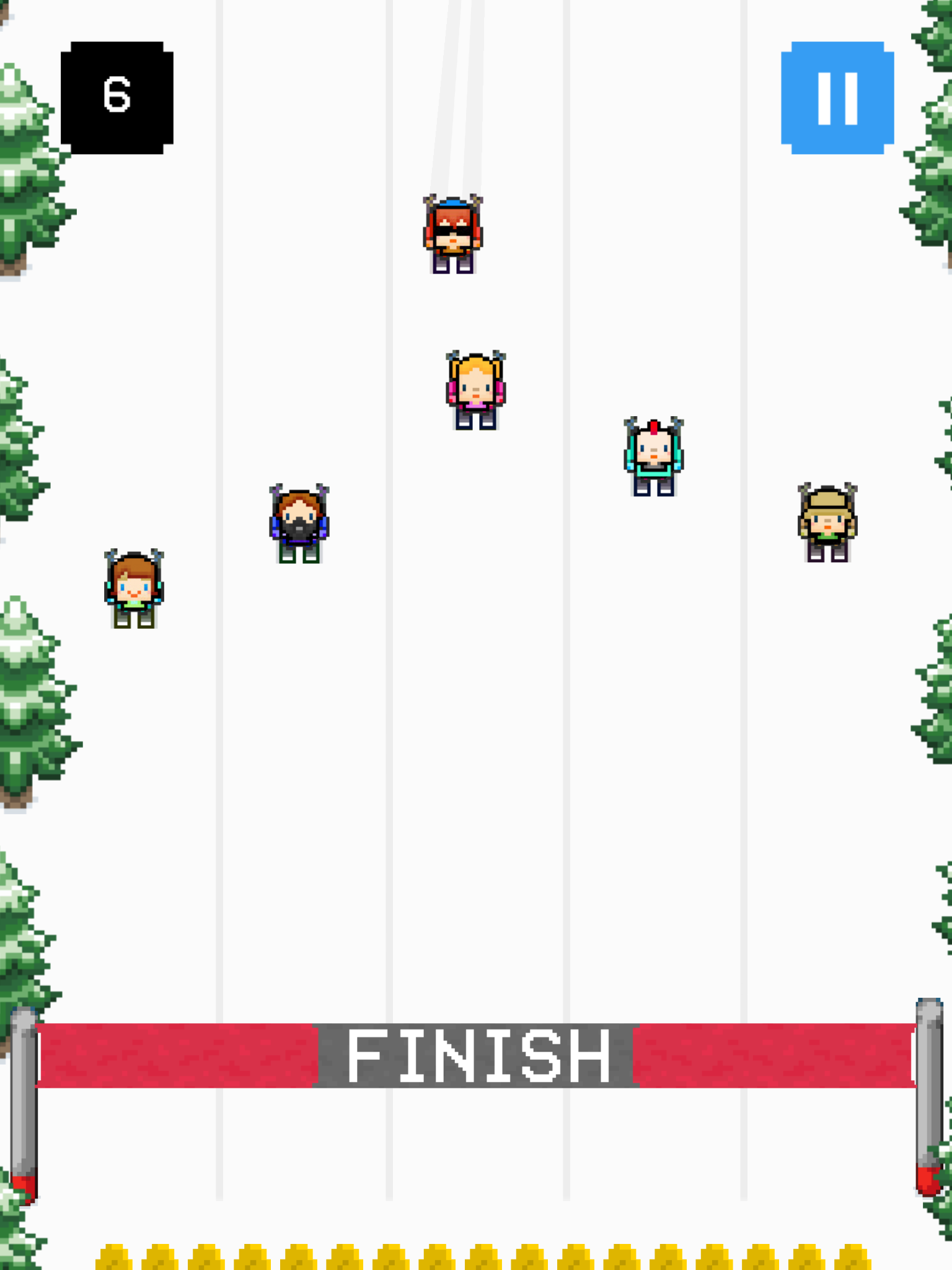 Slippy Slopes Extreme Ski Race Game Screenshot