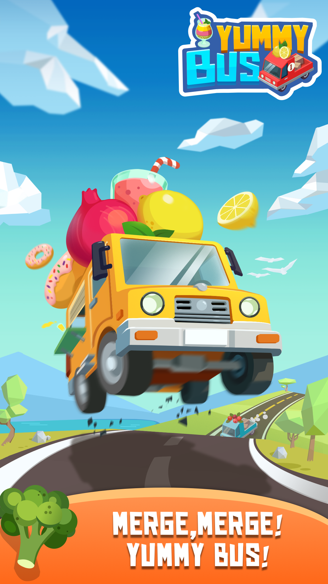 Скриншот игры Yummy Bus - Merge & Idle Game