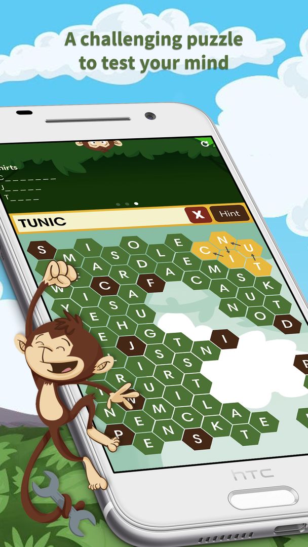 Screenshot of Monkey Wrench – Word Search