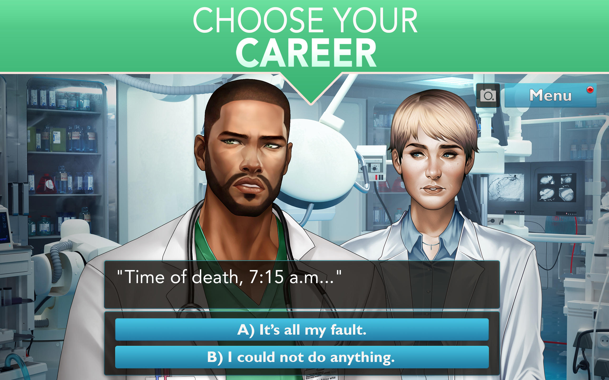 Is It Love? Blue Swan Hospital Game Screenshot