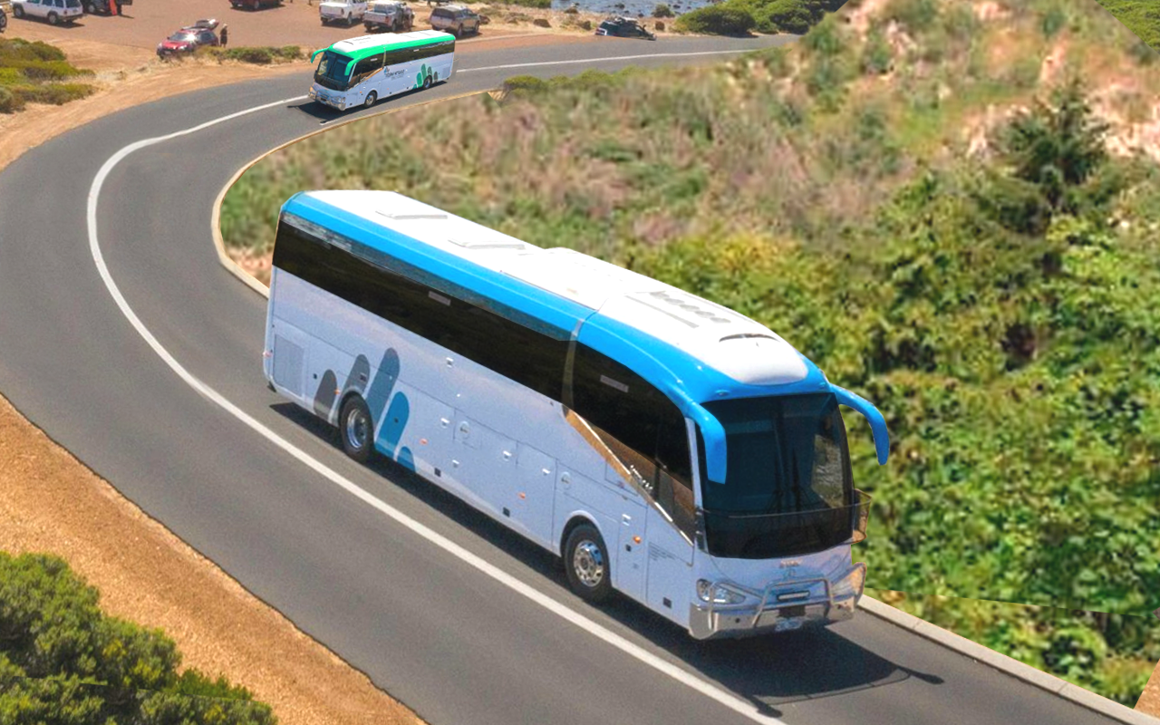 Screenshot of coach bus driving simulator 23