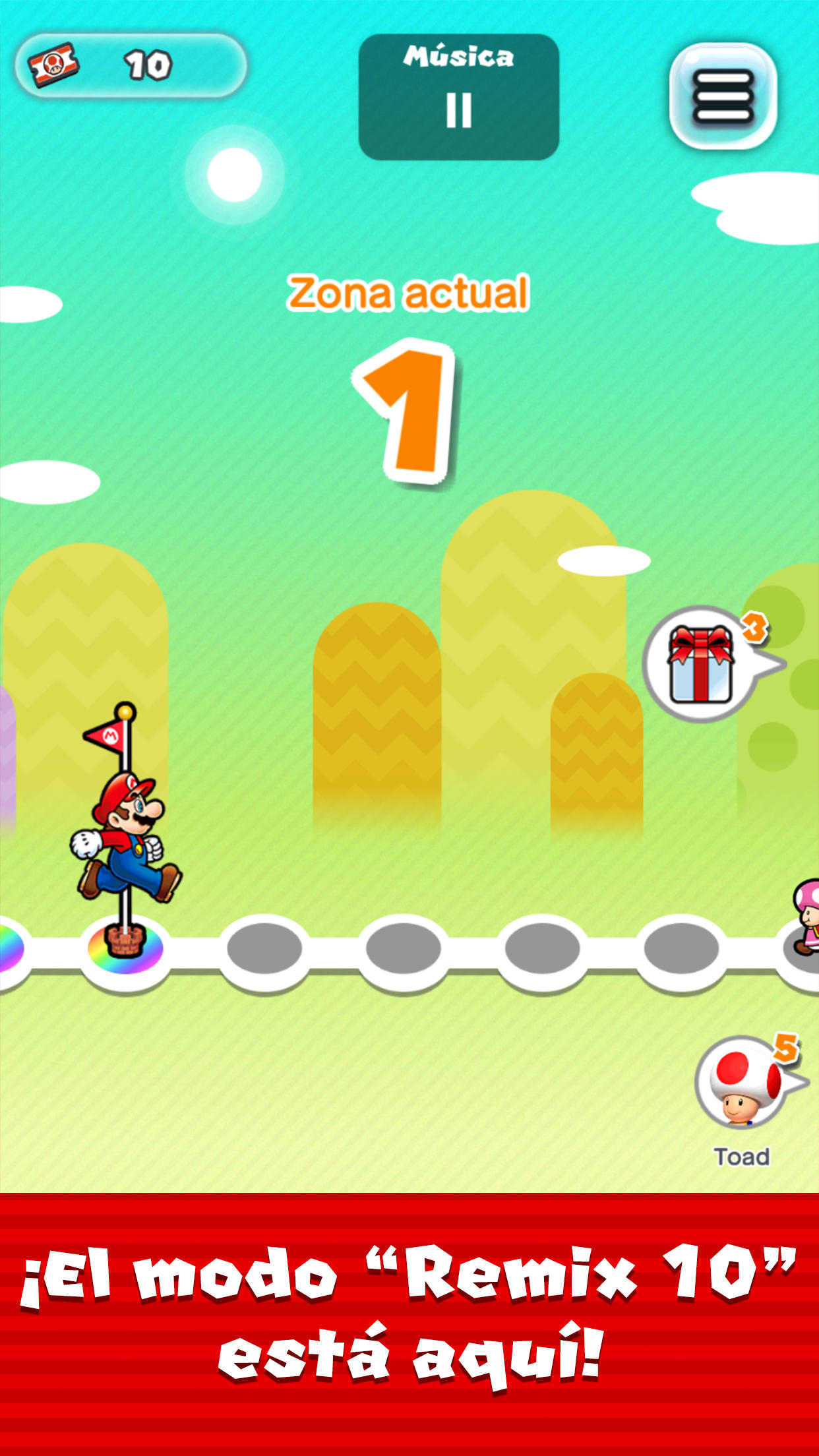 Captura de Pantalla del Juego Super Mario Run