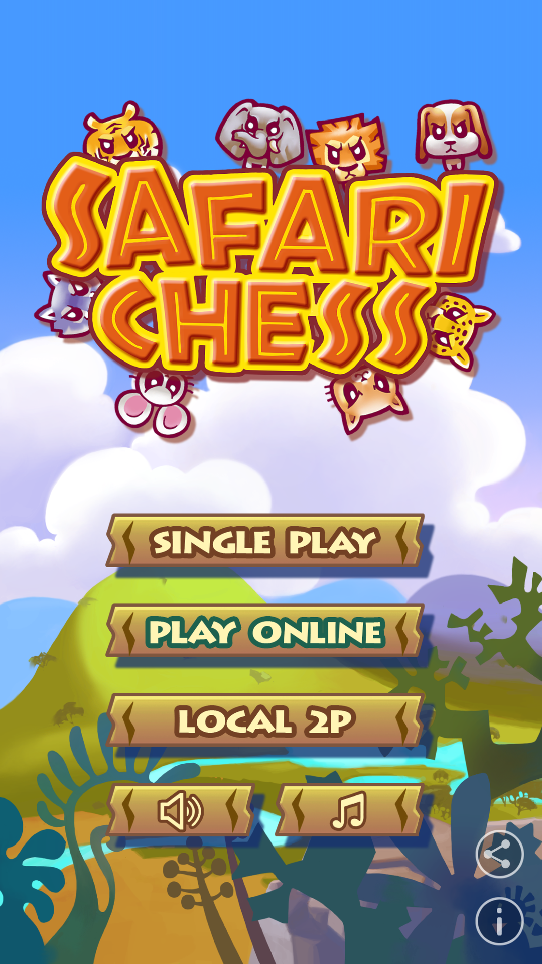 Screenshot 1 of Safari Chess (หมากรุกสัตว์) 1.13.6