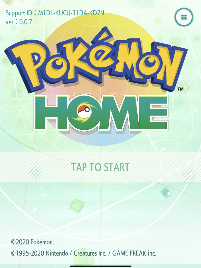 Screenshot of Pokémon HOME