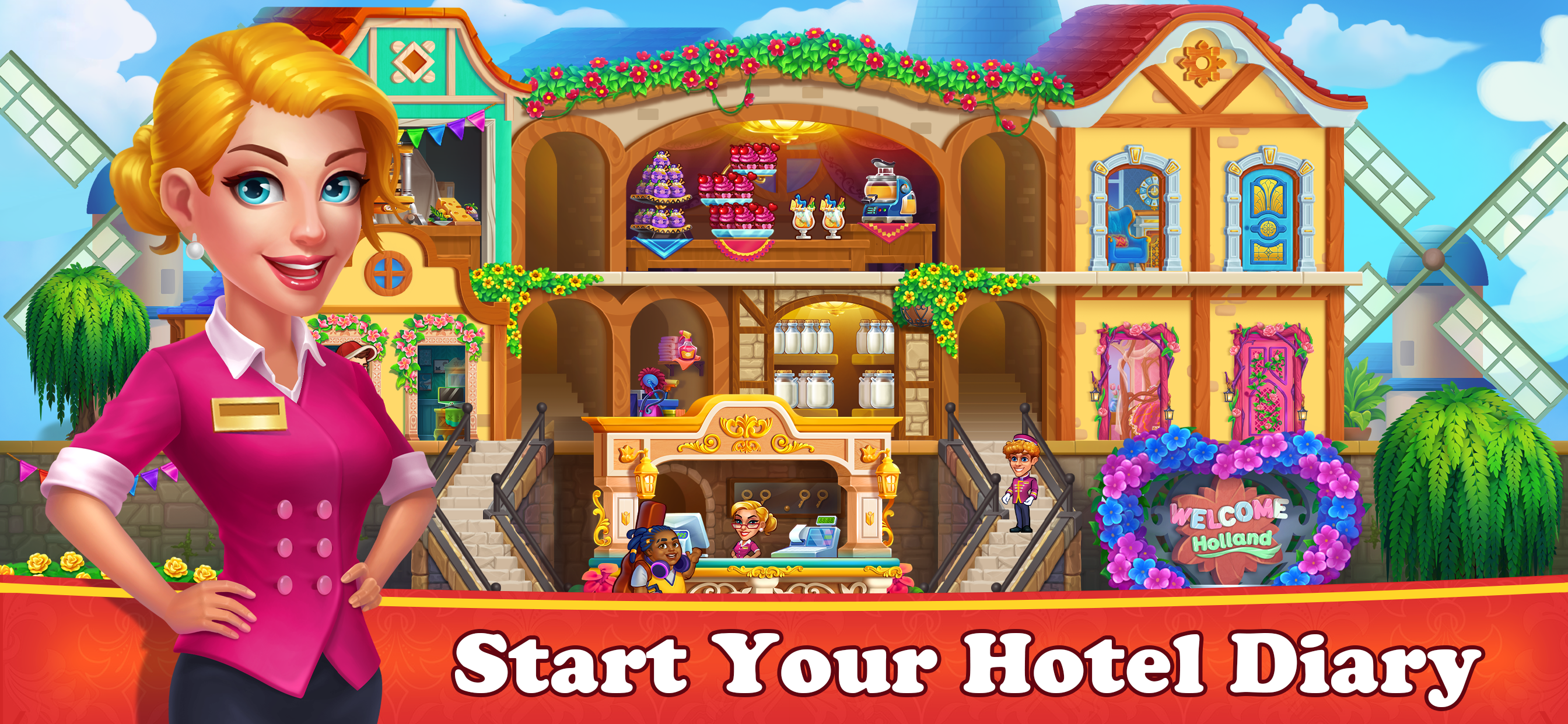 Screenshot 1 of Hotel Diary - เกมโรงแรม, เกมทำอาหารในโรงแรม 1.4.7