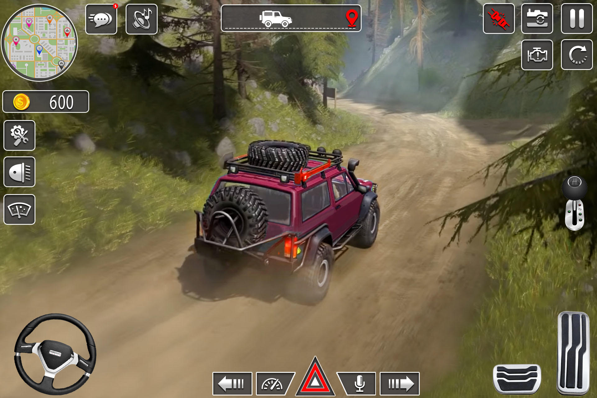 Screenshot 1 of Trò chơi xe jeep bùn địa hình 2023 0.1