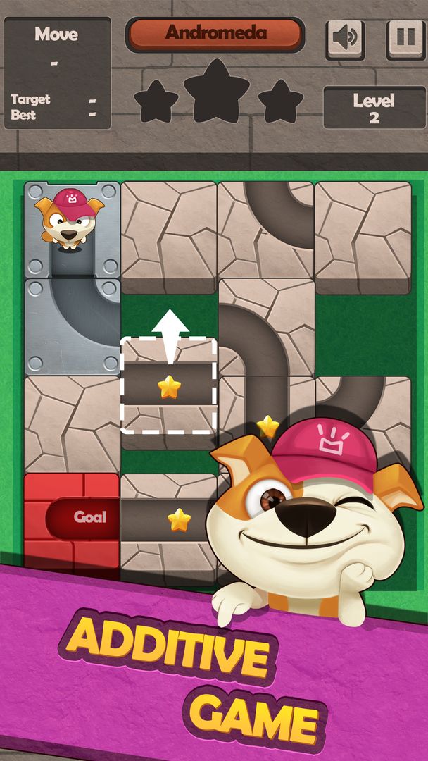 Slide Puzzle Puppy Rescue screenshot game