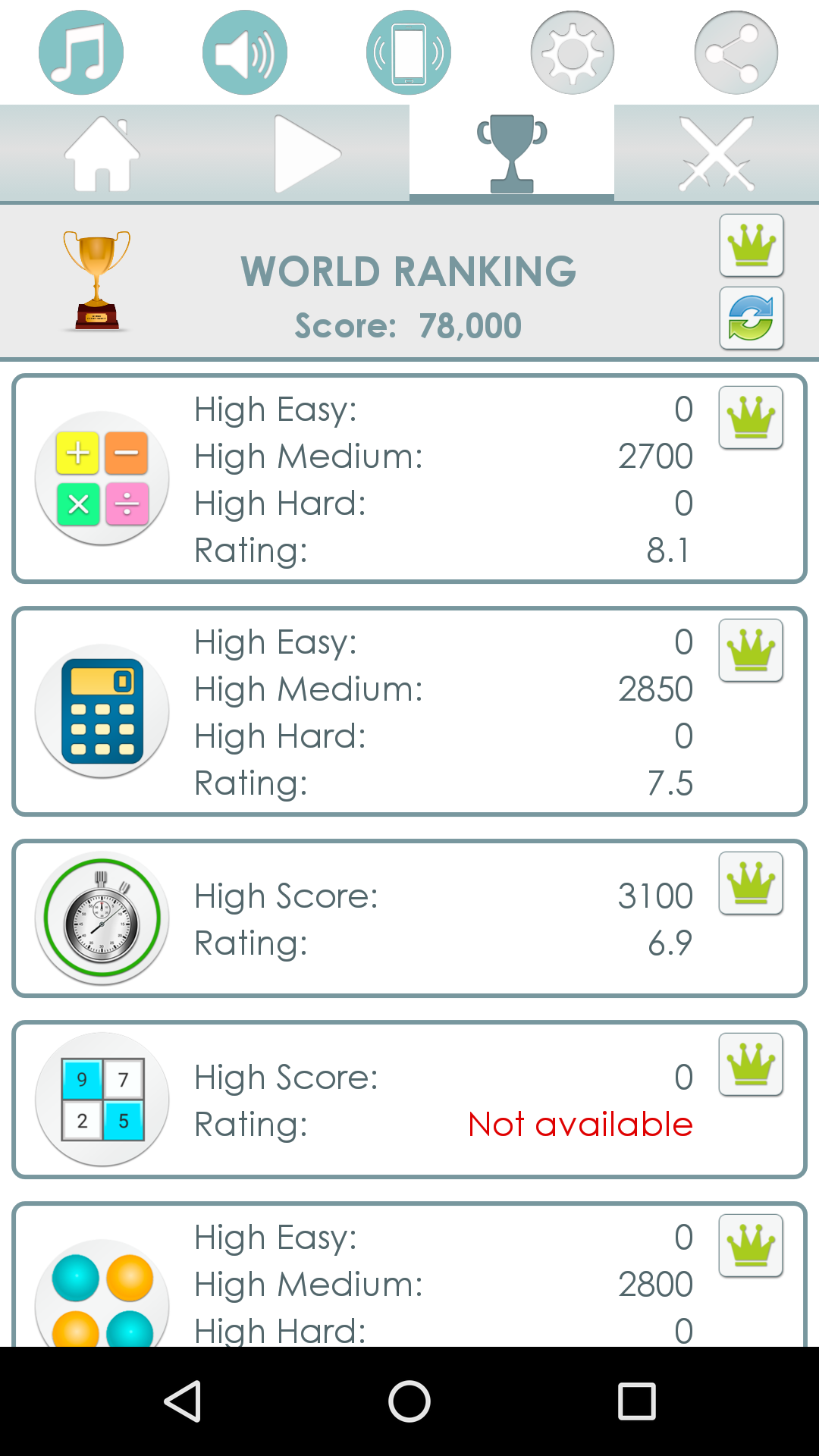 Super Brain Training Game Screenshot