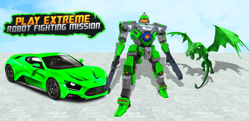 Banner of Dragon Robot Car Game - Jeux de transformation de robots 