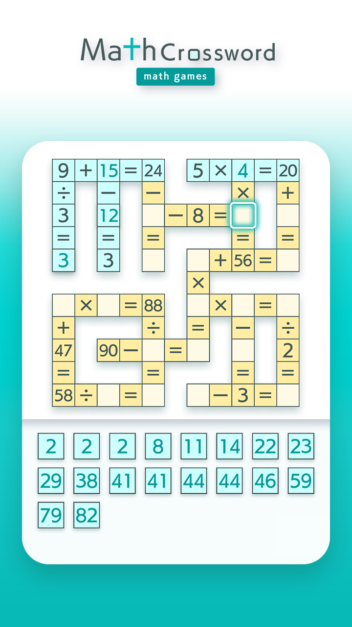 Math Crossword - math games 게임 스크린샷