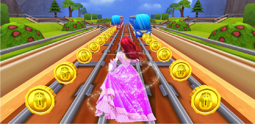 Banner of Pink Princess Run - Corredor de metro de niña rosa 1.5