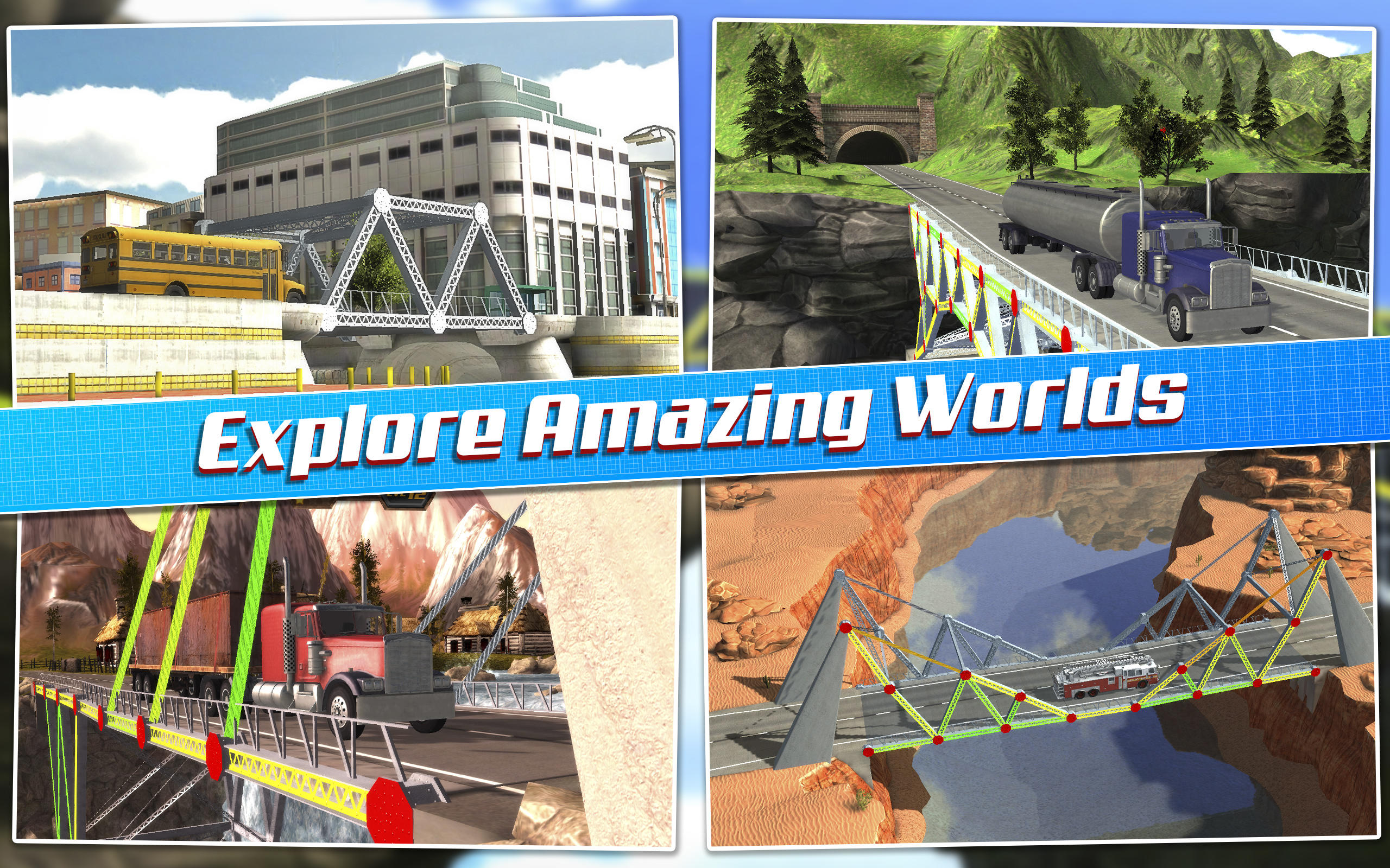 Bridge Construction Simulator Game Screenshot