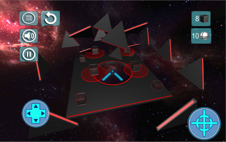 Shoot down the cubes 3D - Space Ball Shooter Game Screenshot