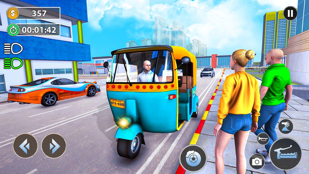 Screenshot of Tuk Tuk Police Auto Rickshaw3D