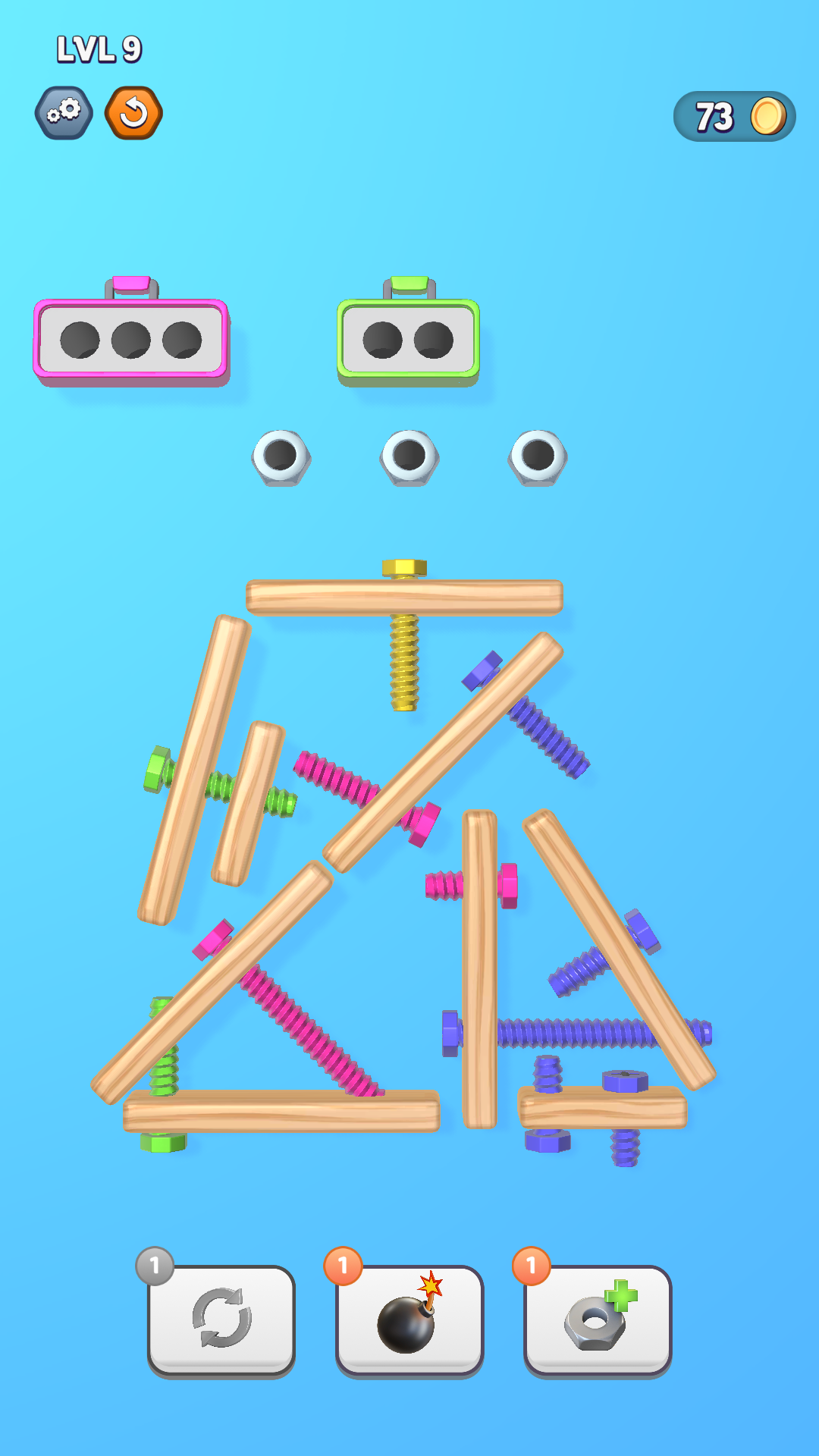 Tangled Screws Game Screenshot