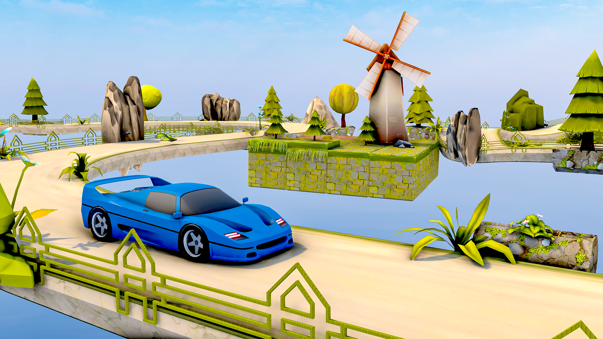 Screenshot of Cartoonish Car Stunt Games 3D