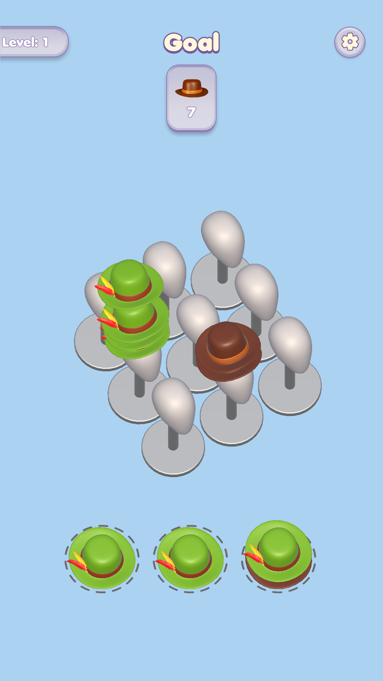 Hat Sort Puzzle Game Screenshot