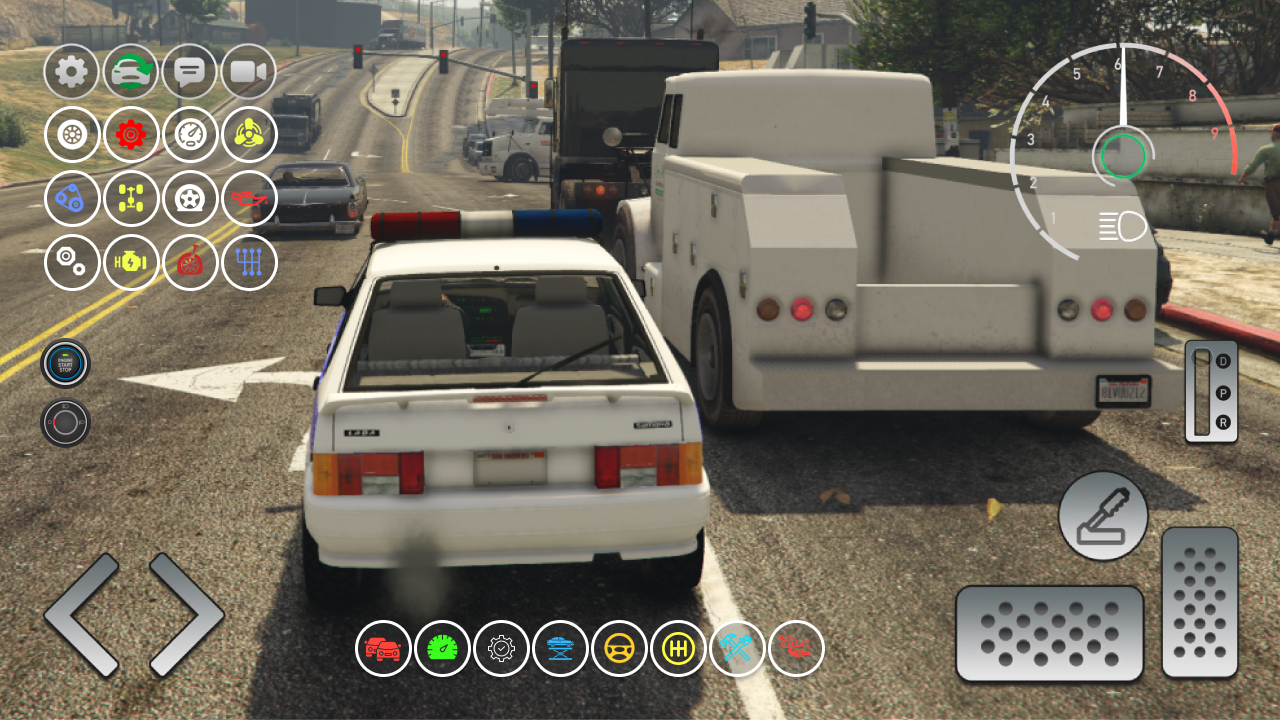 VAZ 2114 Police Car Simulator Game Screenshot