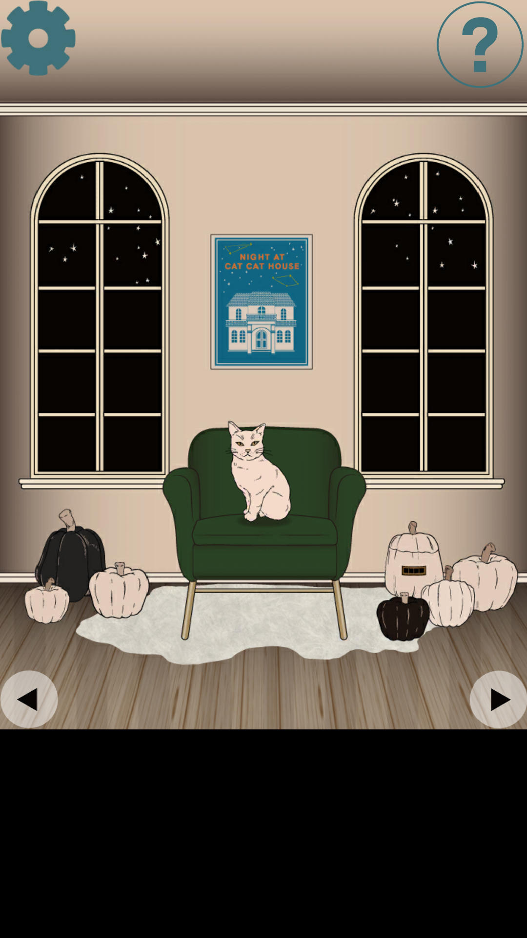 NIGHT AT CAT CAT HOUSE escape screenshot game