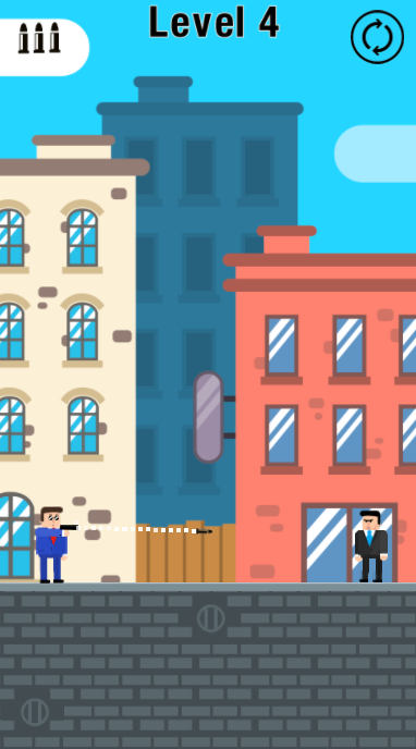 One Bullet Man - Blind Aim Game Screenshot