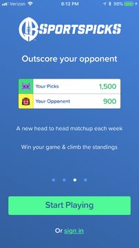 Sideline Fantasy Sports Game Screenshot