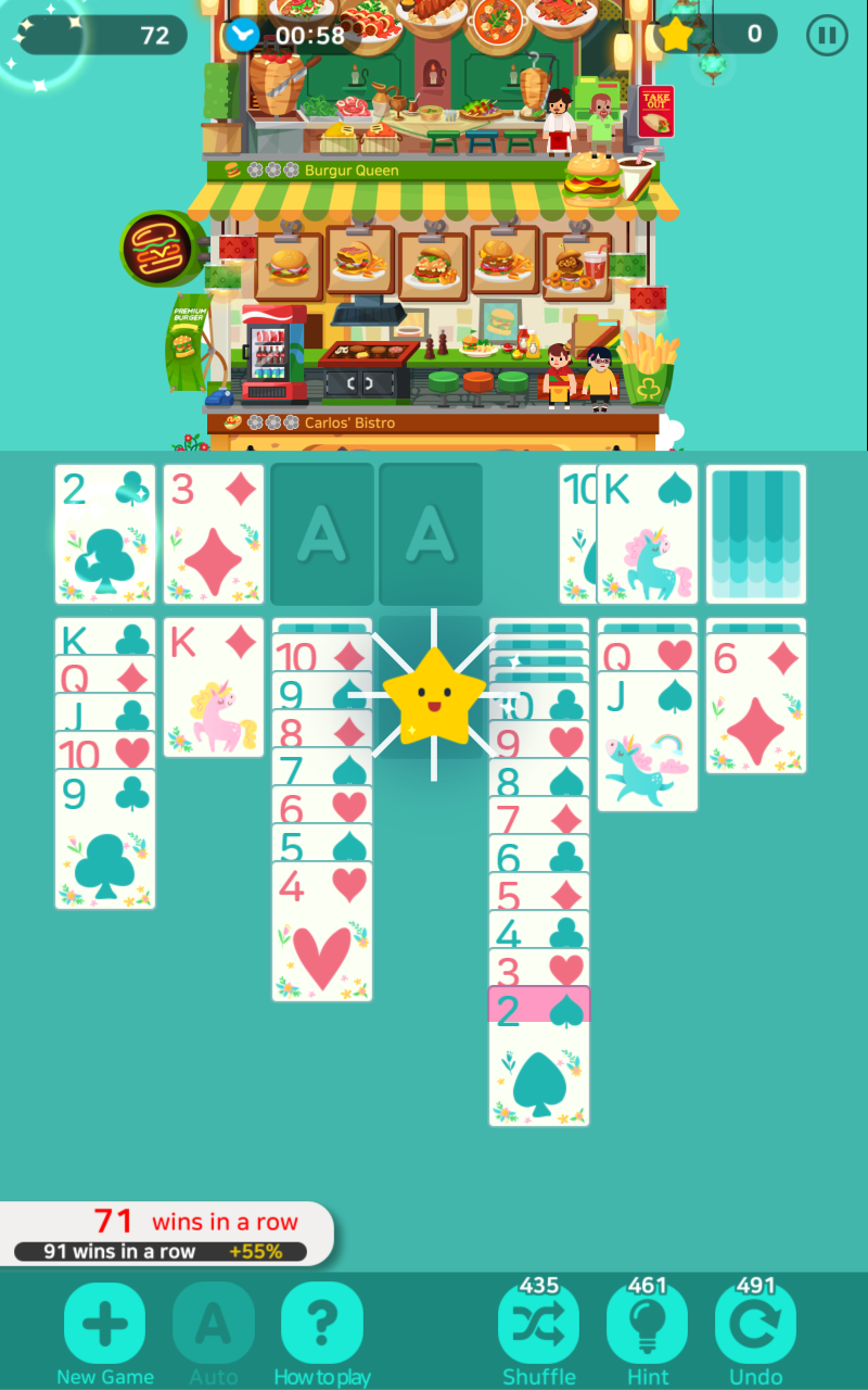 Solitaire Cooking Tower Game Screenshot