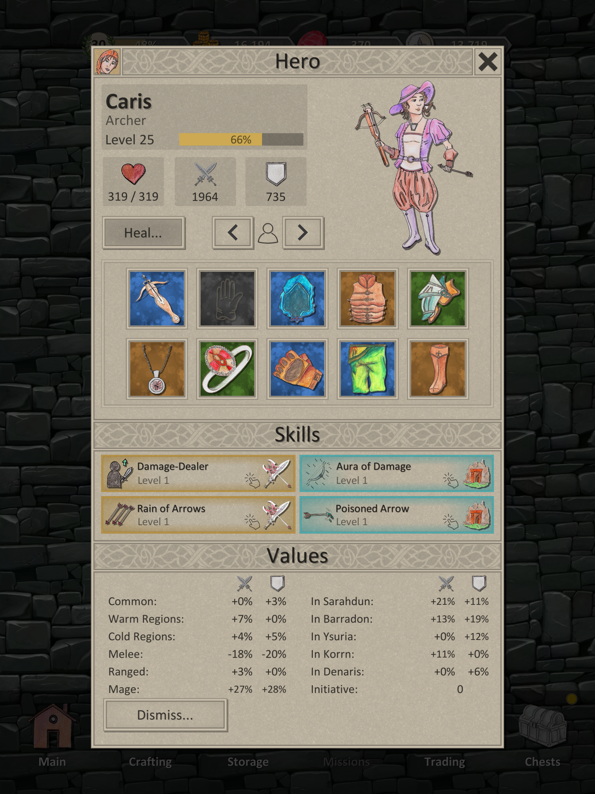 Heroes and Merchants RPG Game Screenshot
