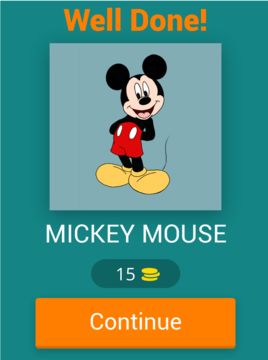 Cartoon Character Quiz Game Game Screenshot